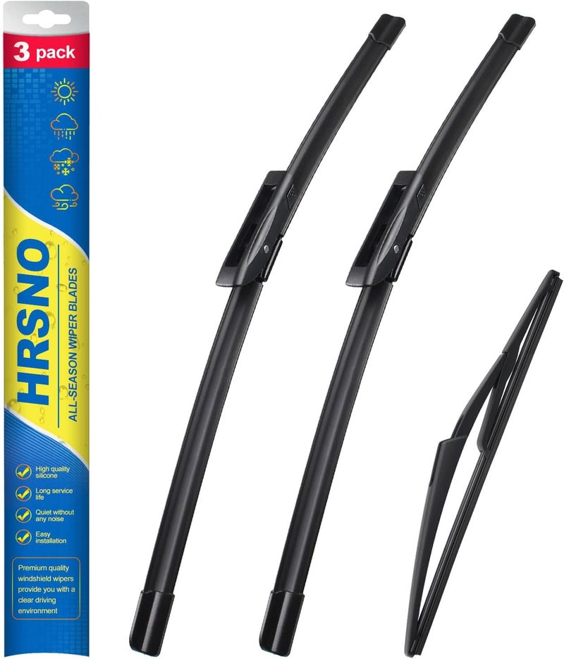 HRSNO 18"+19" Windshield Wipers With 10" Rear Wiper Blade Sets Automotive Replacement for Mini Cooper 2013,Easy For Installation (Pack of 3) - Image 1